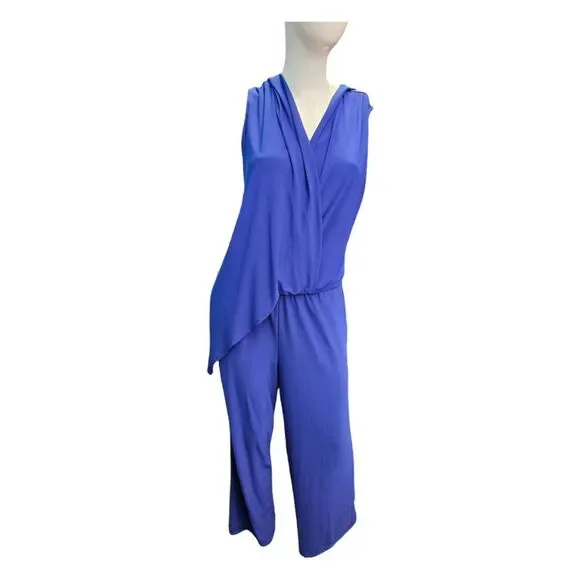 IMAN Royal Blue Jumpsuit Size Medium - Picture 1 of 7